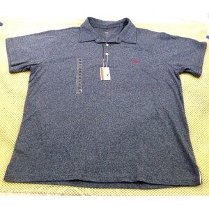 Simply Southern Outfitters XL Mens Heathered Blue Polo Shirt Red Dog‎ Logo